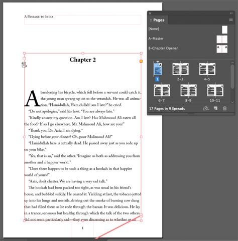 indesign primary text frame